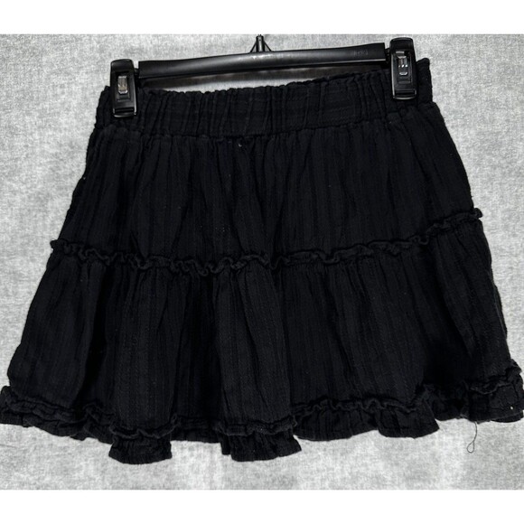 Princess Polly Women’s Mini Skirt Black Size 6 Tiered - Picture 4 of 6